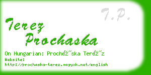 terez prochaska business card